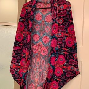 Floral poncho